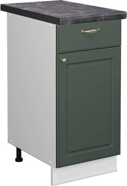 Vicco Küchenunterschrank Fame-Line im Landhausstil, Farbe Grün-Gold-Weiß-Anthrazit, B/T/H: 40 x 60 x 82 cm - Bild 1