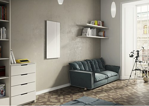 XIMAX Infrarotheizung Wandmontage, Weiß, Aluminium und Glas, B/T/H: 60 x 60 x 2,5 cm - Bild 1