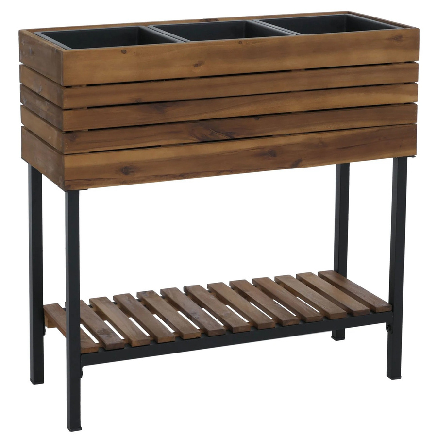 MCW Hochbeet P84 Ablage aus Akazienholz in Braun für Garten und Terrasse B/T/H: 79 x 80 x 31 cm - Bild 2