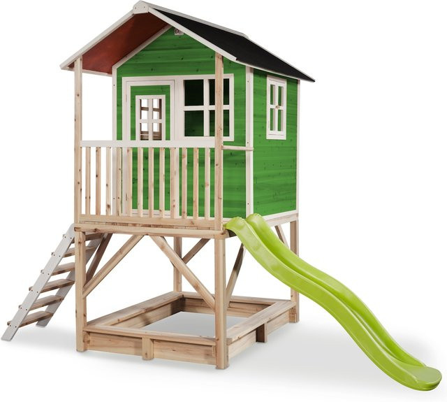 EXIT Toys Loft 500 Holzspielhaus in Grün, B/H/T: 190 x 253 x 329 cm - Bild 1