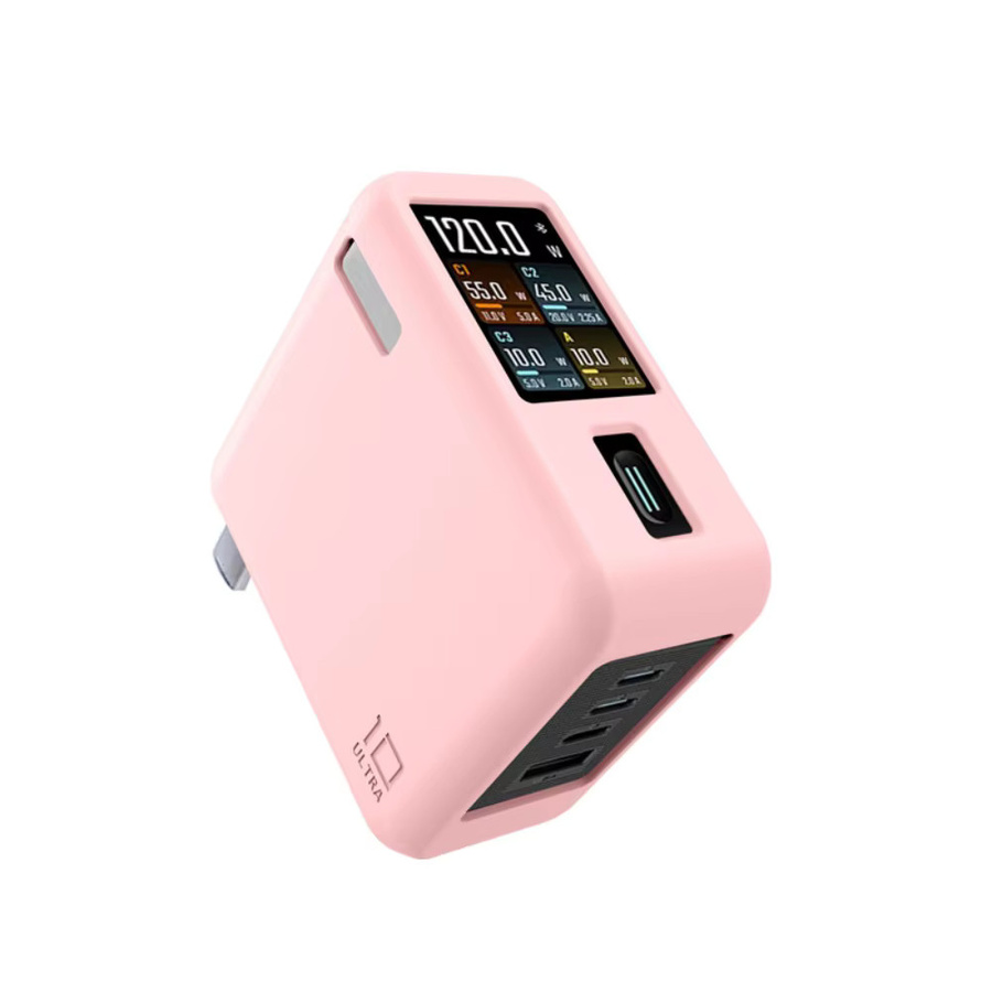 Stoßfeste Silikonhülle für CUKTECH 10 Ultra GaN Ladegerät 120 W in Grau oder Pink - Bild 3
