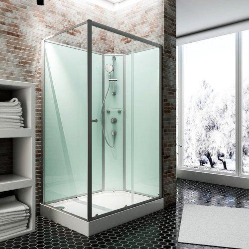 SCHULTE Komplettdusche Express Plus Ibiza in Silber, B/H/T: 204 x 120 x 80 cm - Bild 1