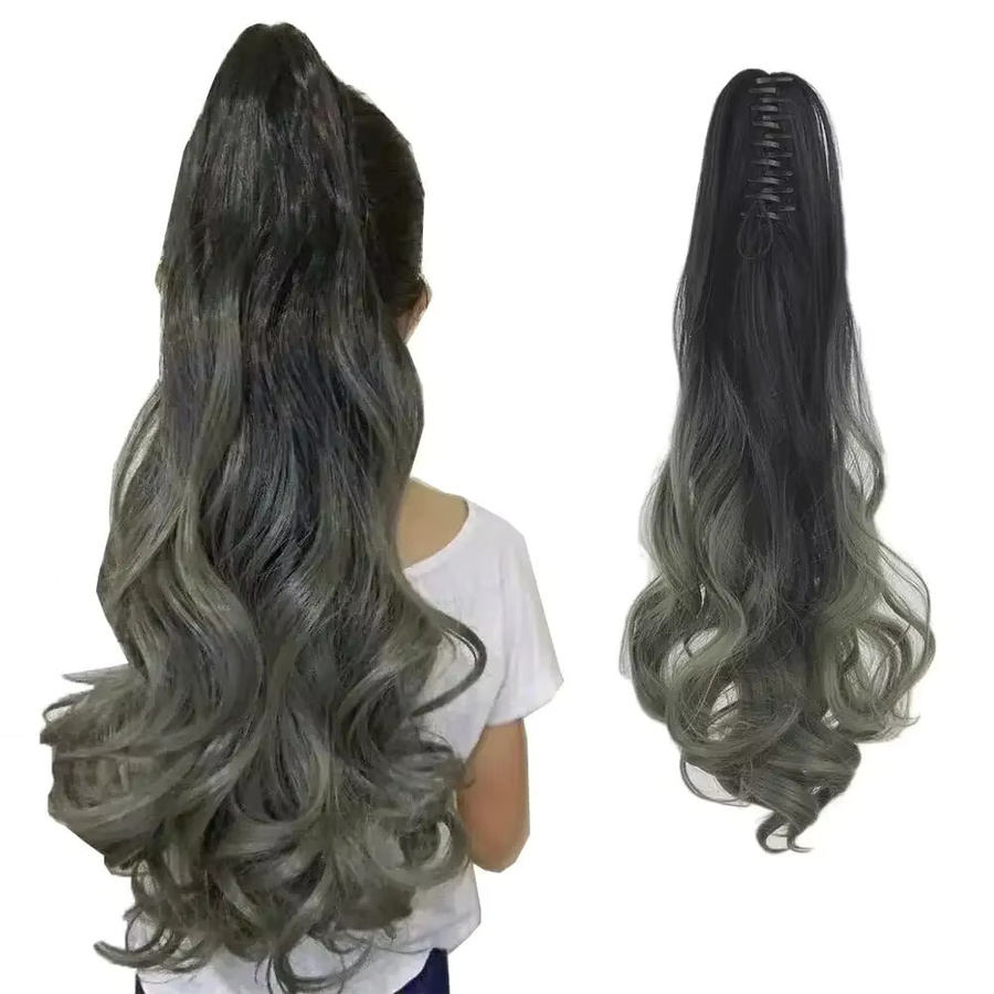 Soowee Pferdeschwanz Clip, Ombre Blue, Haarverlängerung - Bild 2
