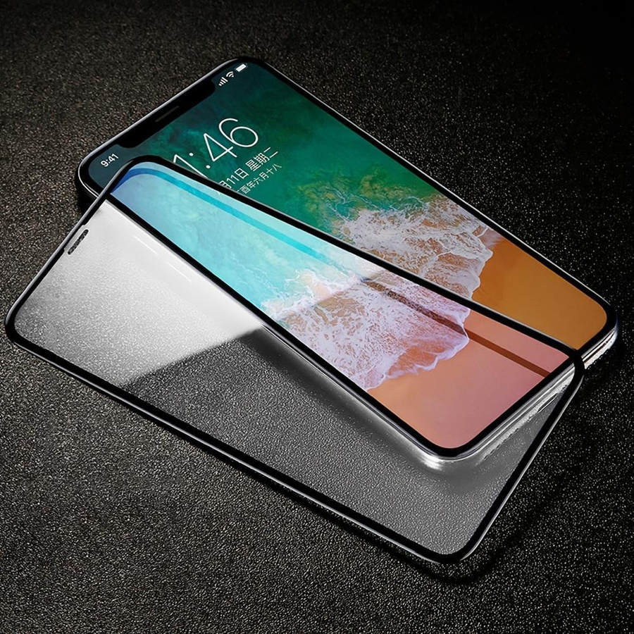 3er Pack BigDiscounts Displayschutzfolie aus gehärtetem Glas für iPhone Modelle in Schwarz und Transparent - Bild 3