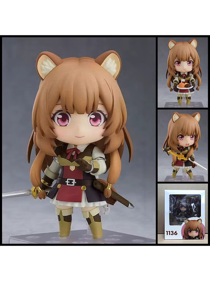 Bandai The Rising Of The Shield Hero Raphtalia Chibi Actionfigur, beweglich, mit Gesichtswechsel - Bild 3
