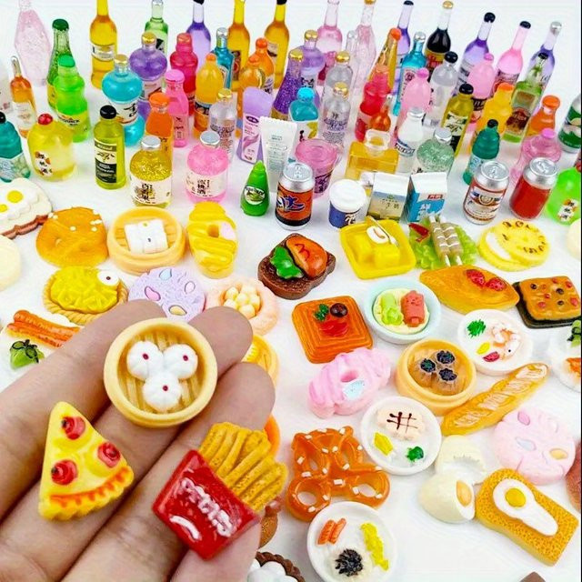 XYTLEZONE Miniatur-Puppenhaus-Supermarkt-Lebensmittel, Essenszubehör - Bild 1