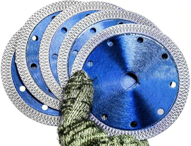 Turbo Diamant Kreissäge Klinge Trennscheibe für Granit Marmor Porzellan Fliesen und Keramik, Blau, Durchmesser: 105 mm - Bild 1