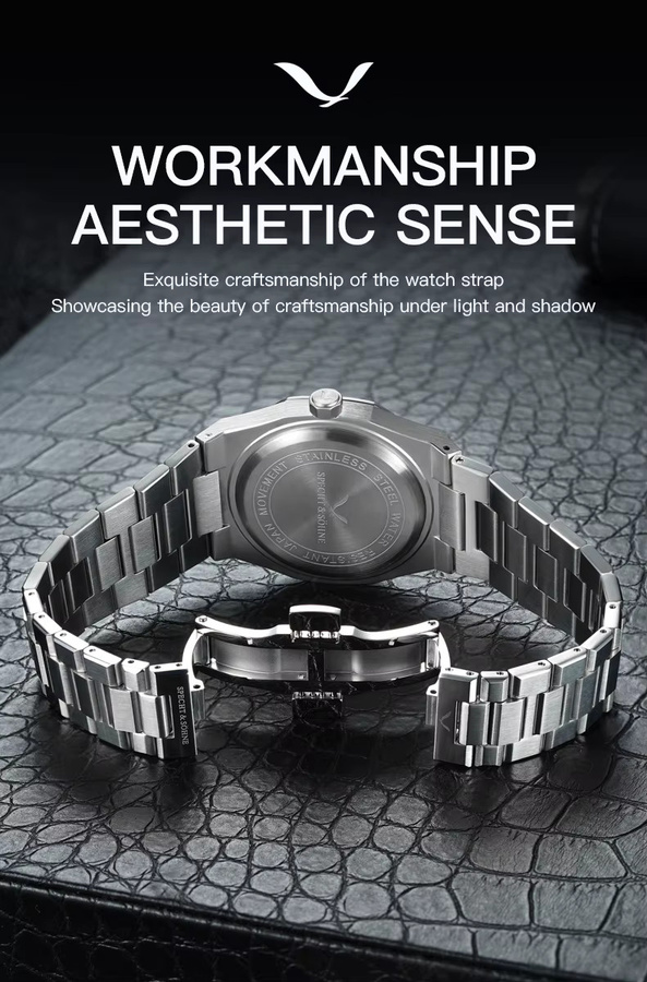 Specht & Söhne Armbanduhr, Quarz, Edelstahl, Schwarz, 38 mm, Herren - Bild 2