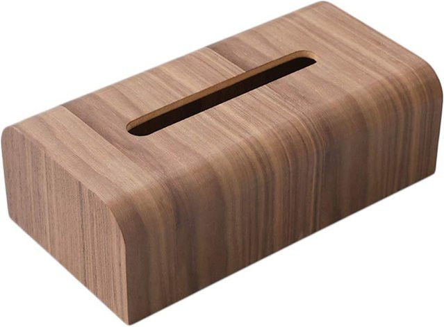 MUMAMI Holz-Taschentuchbox aus Naturholz in Dunkelbraun, B: 26,5 cm, T: 14 cm, H: 8,5 cm - Bild 1