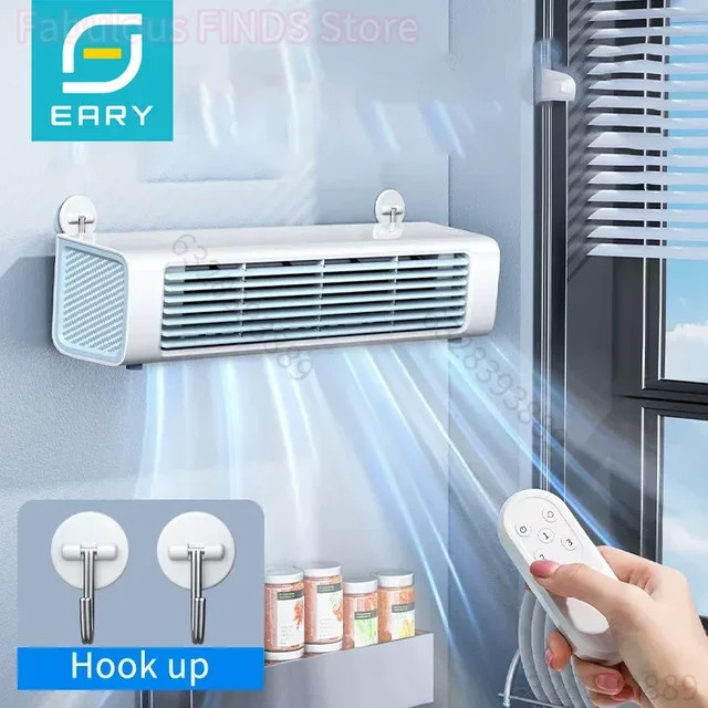 AZNM Turmventilator ohne Rotorblätter zur Wandmontage mit Fernbedienung in Blau und Weiß - Bild 1