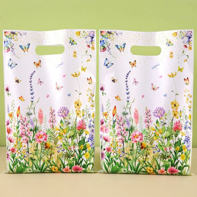 Handtaschen-Süßigkeitentüten mit Wildblumen-Design für Frühlings- und Geburtstagspartys, Mehrfarbig - Bild 1