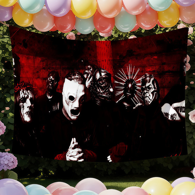 Slipknot Flagge von Warner Bros. als Wandkunst und Dekoration, Mehrfarbig, B/H: 60 x 40 cm - Bild 1