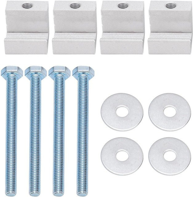 TOMTOP JMS 4er Set Zurrgurte aus Aluminiumlegierung mit J-Haken in Silber für Pritschenwagen und Crossover - Bild 1