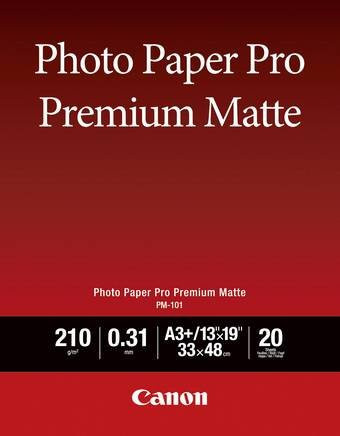 Canon Photo Paper Pro Premium Matte PM-101 Fotopapier DIN A3+ 210 g/m² 20 Blatt Matt - Bild 1