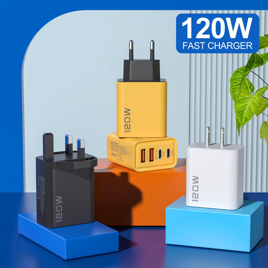 120W USB-C PD Schnellladegerät mit 4 Ports für iPhone, Samsung, Xiaomi und Huawei - Bild 4