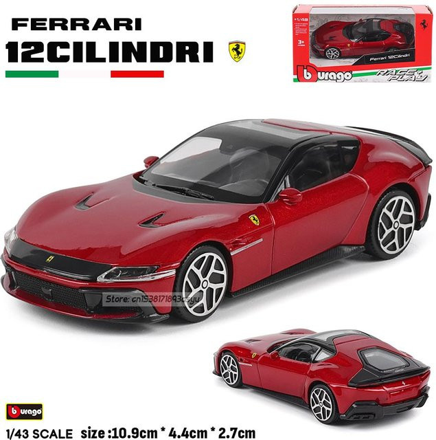 Bburago Ferrari Kollektion, Modellauto, 1:43, Grau, ab 4 Jahren - Bild 1
