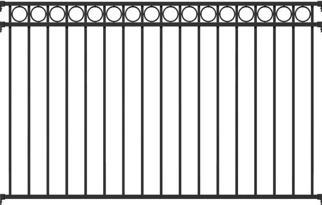 Metallzaun Zaunfeld Circle Schwarz B: 120 cm, H: 200 cm - Bild 1