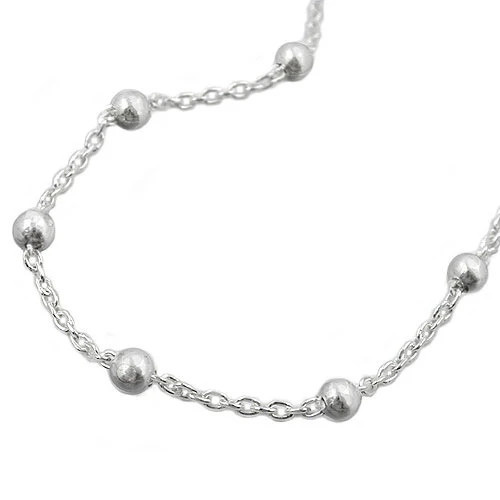 SIGO Kette 925 Silber, 25 Kugeln, 45 cm, Unisex - Bild 1