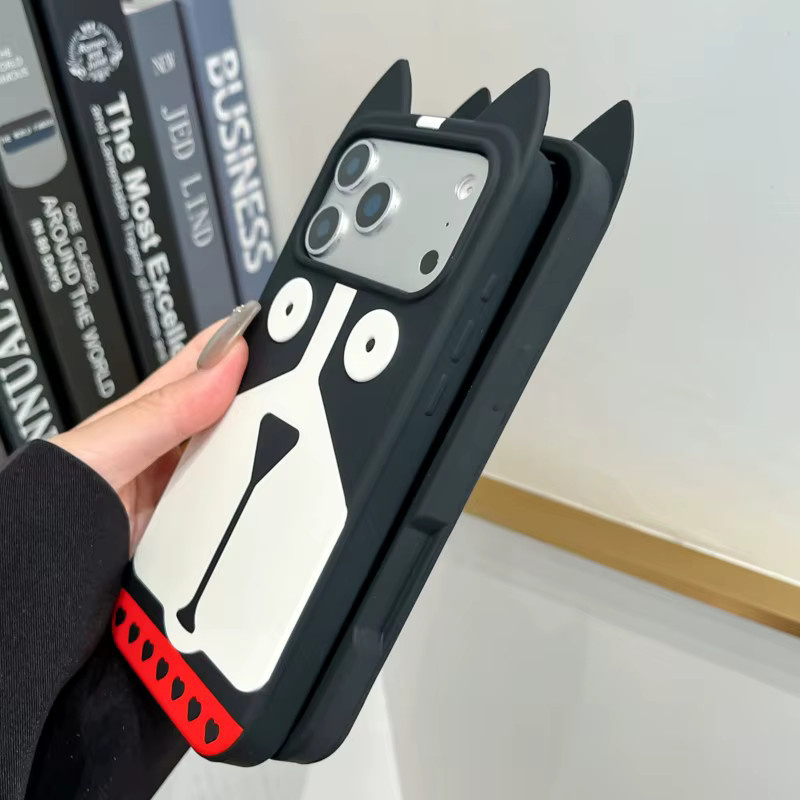 Apple iPhone Schutzhülle aus weichem Silikon mit 3D Liebesherz-Welpen-Design und großem Kameralinsenrahmen für iPhone 17 Pro Max, 16, 15, 14, 13 Pro Max - Bild 5