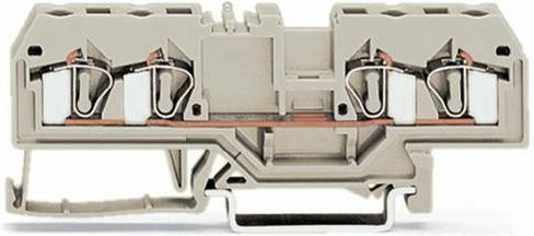 WAGO 281-994 Durchgangsklemme 6mm Zugfeder Grau 50 Stück - Bild 1