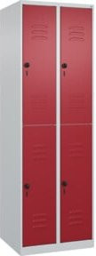 C+P Doppelstock-Spind Classic PLUS mit 2 Abteilen, Farbe Rubinrot, H x B x T: 185 x 60 x 50 cm - Bild 1