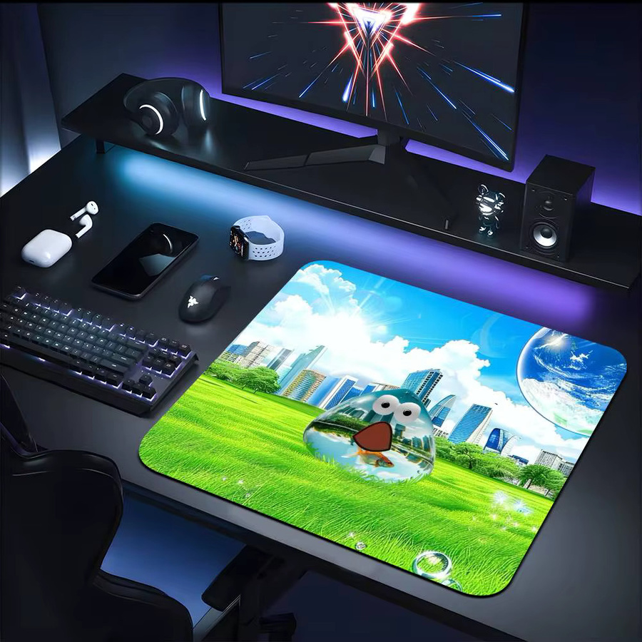 Moetch Cute-Frutiger Aero Arts Mauspad und Tastaturpad in Multicolour, rutschfestes Schreibtischpad für Laptop und Tastatur - Bild 3