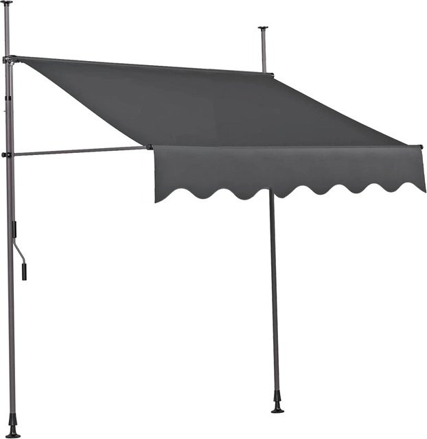 Garden Pleasure Klemmmarkise aus Aluminium und Polyester in Anthrazit, B: 300 cm, T: 250 cm, H: 150 cm - Bild 1