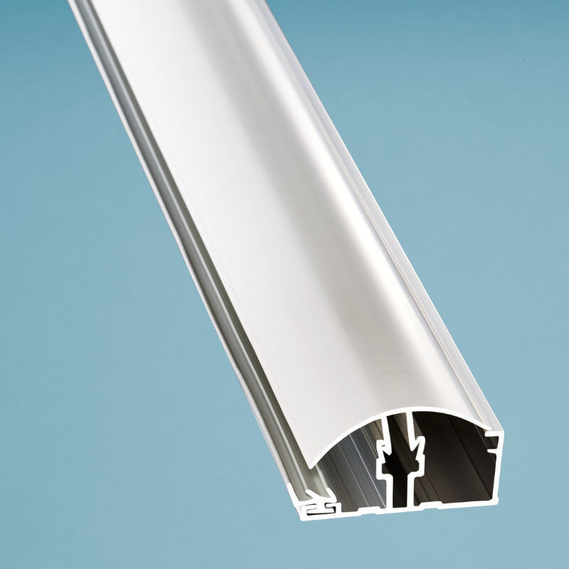 Scobalit Rand Verlegeprofil aus Aluminium mit PVC Klemmdeckel im Click-System, Breite: 61 mm, für 10 und 16 mm Stegplatten, Mill Finish - Bild 1