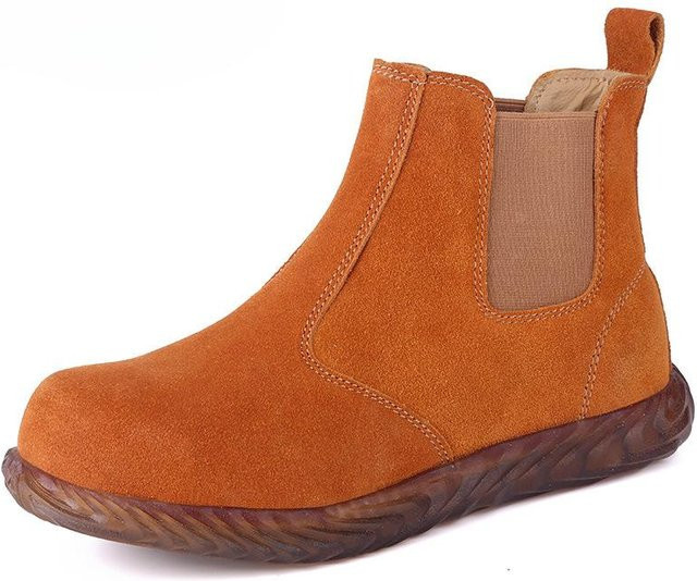 Avant-garde Arbeitsschutzschuhe aus Wildleder in Braun mit Stahlkappen-Zehenschutz, Größe 46 - Bild 1