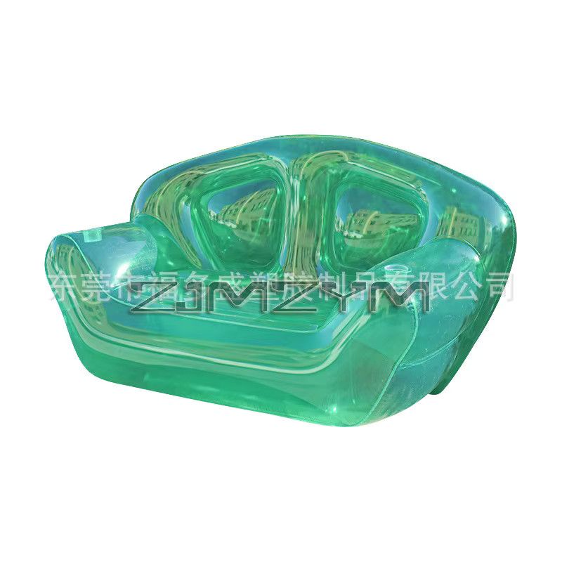 ZJMZYM Aufblasbarer Campingstuhl mit Rückenlehne in Rot aus PVC für Outdoor und Strand - Bild 2