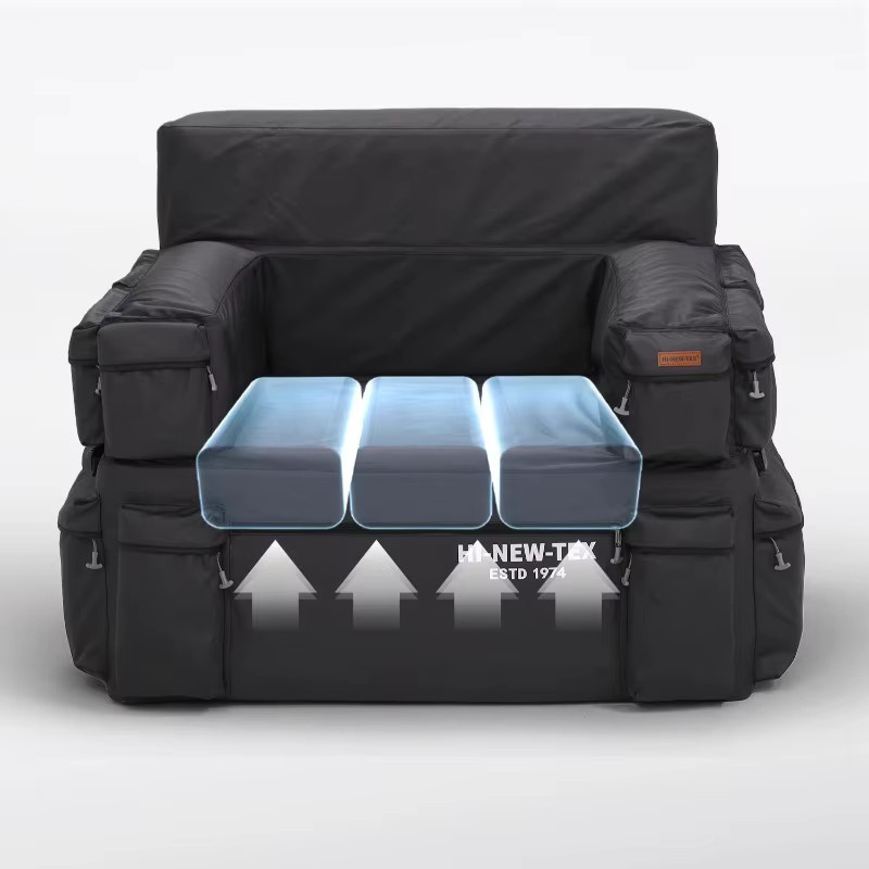 OEING Aufblasbares Outdoor-Sofa in Schwarz, wasserdichtes und verschleißfestes Luftsofa für den Außenbereich und zu Hause - Bild 2