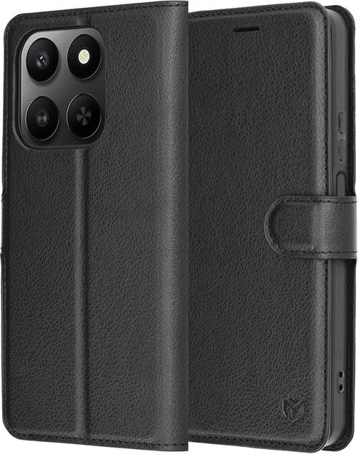 Techsuit Leder-Folio Hülle für Honor 400 Smart 4G, X7d 4G und 400 Smart 5G in Schwarz - Bild 1