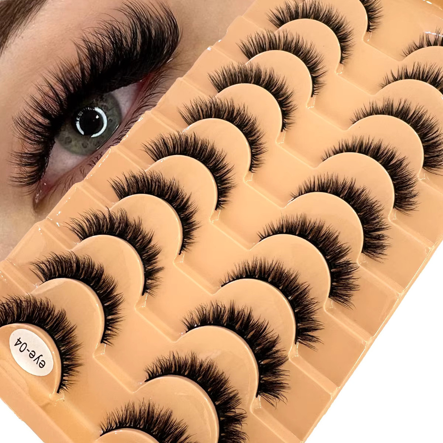Ams Wimpern-Set, 10 Paar, natürlich, Unisex - Bild 2