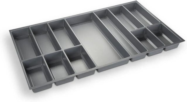 SOTECH ORGA-BOX III Besteckeinsatz für Nobilia ab 2013, Pronorm und Brigitte Küchen, Grau, Breite: 50 cm, Höhe: 5,5 cm, Tiefe: 1 cm - Bild 1