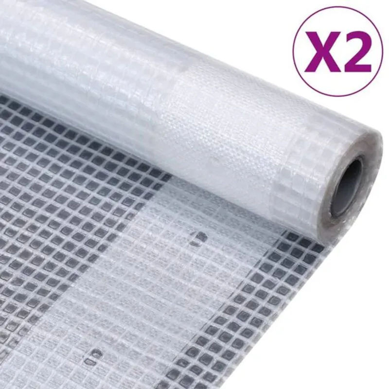 Vidaxl Gitter-Abdeckplanen 2er-Set Weiß 260 g/m² 3 x 20 m - Bild 1