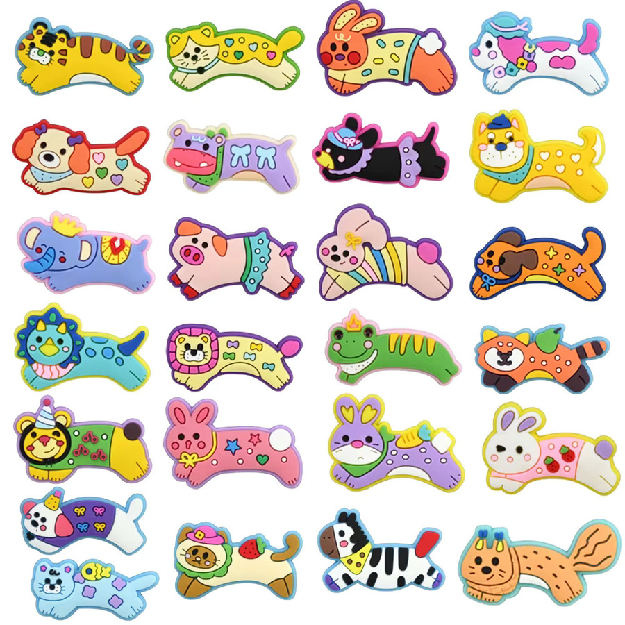 Potdemiel Armband-Dekorationen, PVC, Bunt, Cartoon-Wurst-Tier-Serie - Bild 2