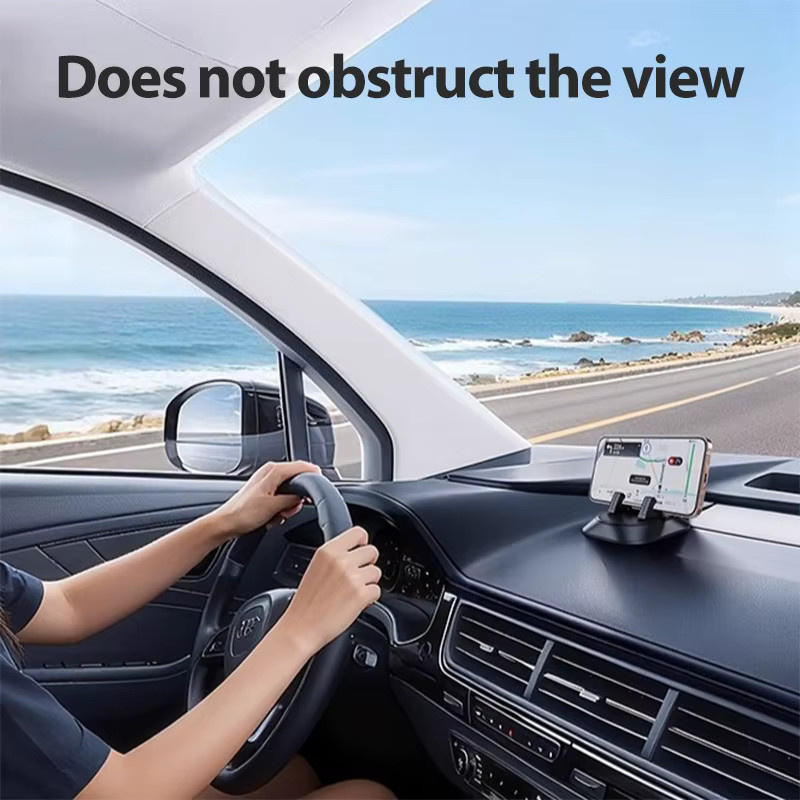 LCARS 360 Grad drehbarer Auto-Armaturenbrett-Telefonhalter in Schwarz, zweiachsig verstellbare Smartphone-Halterung aus langlebigem ABS für die Navigation - Bild 3