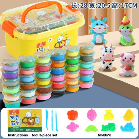Linyi toy car Knete Spielzeug Set, 36-Farben, Bunt / Mehrfarbig, ab 3 Jahre
