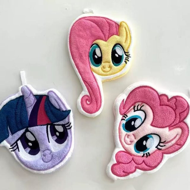 Hasbro My Little Pony Mikrofaser-Handtücher in Pink und Multicolour, schnelltrocknende und saugfähige Cartoon-Handtücher für Küche und Badezimmer - Bild 1