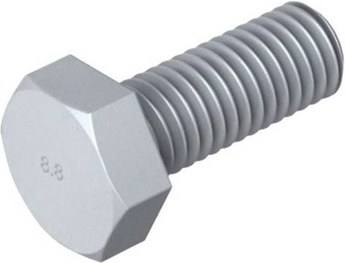 OBO Bettermann Sechskantschraube M8x20 aus Stahl in Silber, 100 Stück - Bild 1