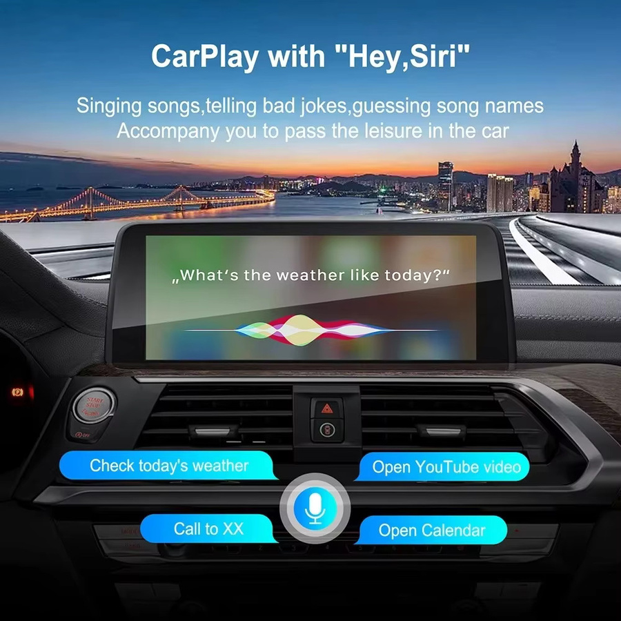 CARABC Drahtlose CarPlay und Android Auto Adapter für BMW EVO CIC NBT Systeme, Schwarz - Bild 4