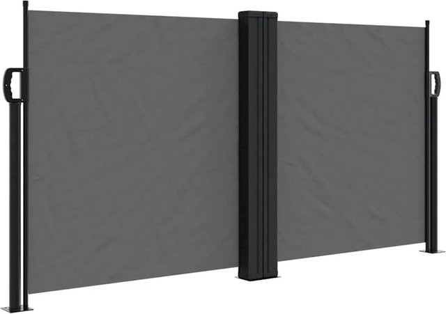 vidaXL Ausziehbare Seitenmarkise in Anthrazit mit Kurbel, Höhe: 120 cm, Breite: 600 cm - Bild 1