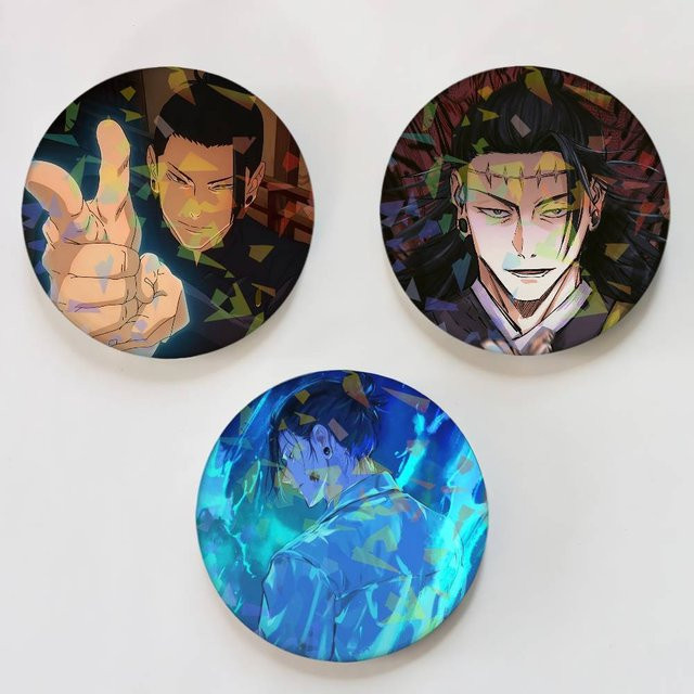 Bilibili Anime S-Suguru G-Geto Runde Laser-Anstecknadel Brosche - Bild 1