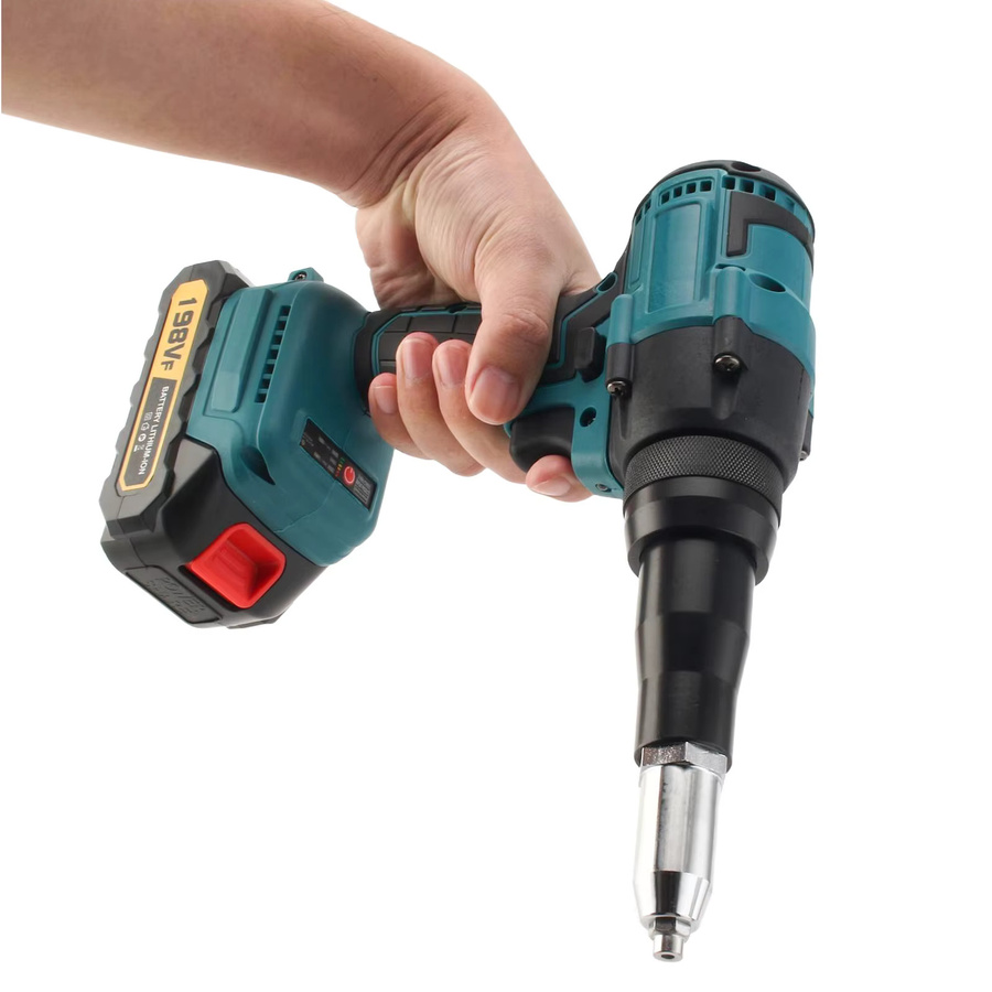 Bürstloser elektrischer Nietmutternschrauber für Makita 18V Akku, automatisches Nietwerkzeug für 2,4 bis 4,8 mm, Farbe: Petrol - Bild 6