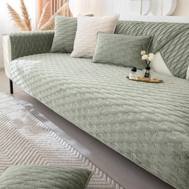 Moderner Sofabezug aus weichem Samtplüsch von Your Warm Home, rutschfester Möbelschutz für Ecksofas und Liegestühle, Breite: 90 cm - Bild 1