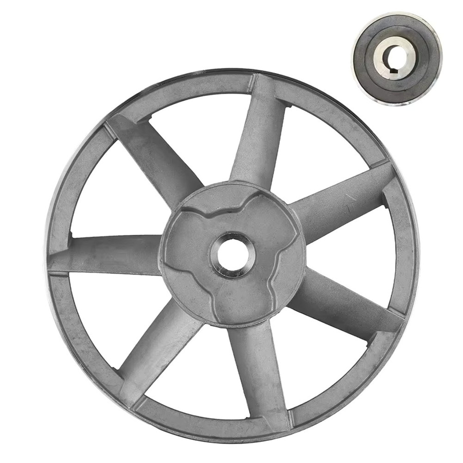 LEENKEA A-Typ Pulley Dreieck Riemenscheibe für Luftkompressoren, Single-Slot V-Riemen, Farbe: Silber, Durchmesser: 265 mm oder 300 mm - Bild 2