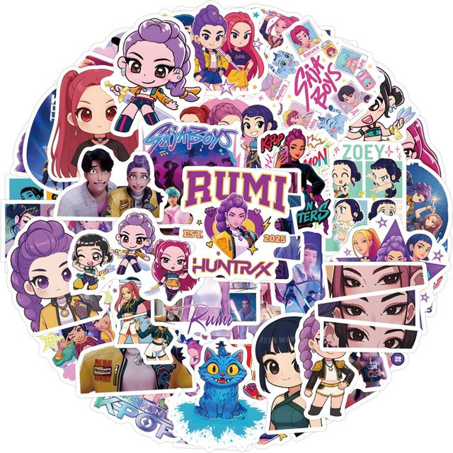 Yiran toy 1 K-Pop Dämonenjäger Aufkleber, 55-110 Stück, Wasserdichte Vinyl-Aufkleber - Bild 1