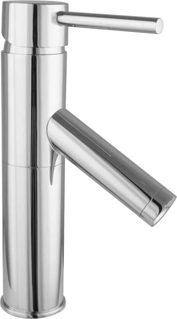 PaulGurkes Waschtischarmatur aus Messing in Chrom Silber mit Pop-up-Abfluss - Bild 1