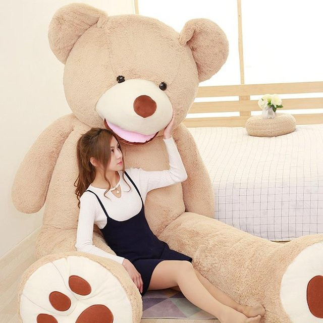 Amerikanischer großer Bär, Plüschtier, Teddy Panda Stoffpuppe, hellbraun - Bild 1