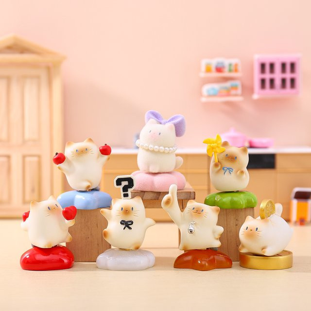 Potdemiel Cat Pai Happy Carefree, Blindbox-Serie, Drehbare Spielzeuge - Bild 1